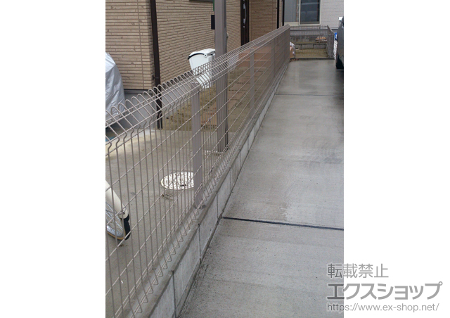 宮城県仙台市ののフェンス・柵 メッシュフェンス G10-R フリー支柱タイプ 施工例