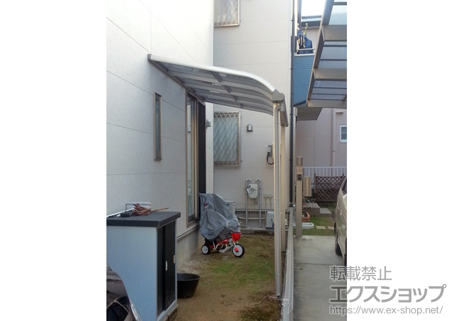 愛知県豊橋市ののテラス屋根 プレシオステラス R型 テラスタイプ 単体 積雪〜20cm対応 施工例