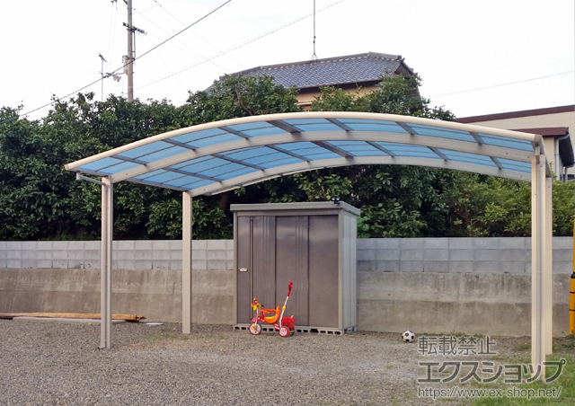 愛媛県西条市ののカーポート レイナツインポートグラン　積雪〜20cm対応 施工例