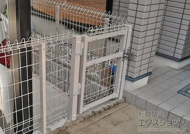 兵庫県西宮市の積水樹脂(セキスイ)門扉施工例(メッシュフェンス