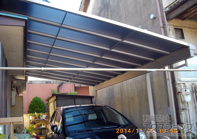 東京都江戸川区のLIXIL リクシル（トステム）のテラス屋根 ライザーテラスII F型 テラスタイプ 単体 積雪〜20cm対応 施工例