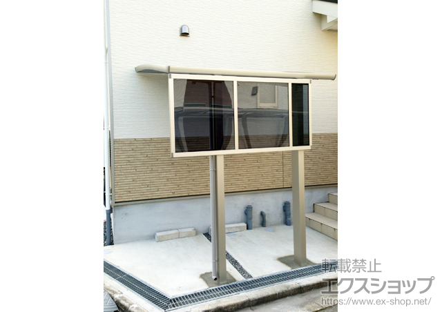 大阪府箕面市ののサイクルポート・駐輪場 レイナポートグランミニ 積雪〜20cm対応＋レイナポートグランミニ用腰パネル 妻パネルなし仕様 施工例