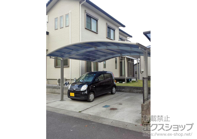 宮崎県宮崎市ののカーポート プレシオスポート ワイド 積雪〜20cm対応 施工例