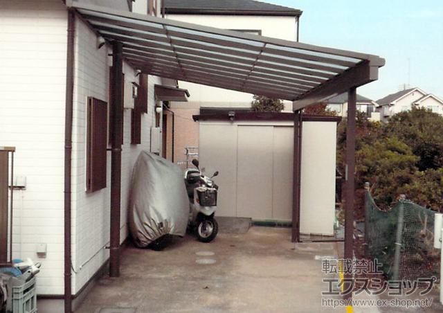 神奈川県川崎市のLIXIL リクシル（トステム）のテラス屋根 ライザーテラスII F型 テラスタイプ 単体 積雪〜20cm対応 施工例