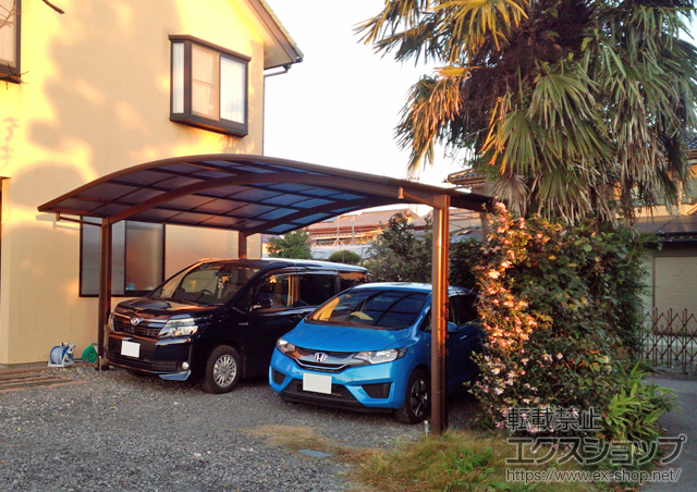栃木県塩谷郡高根沢町ののカーポート プレシオスポート ワイド 積雪〜20cm対応 施工例