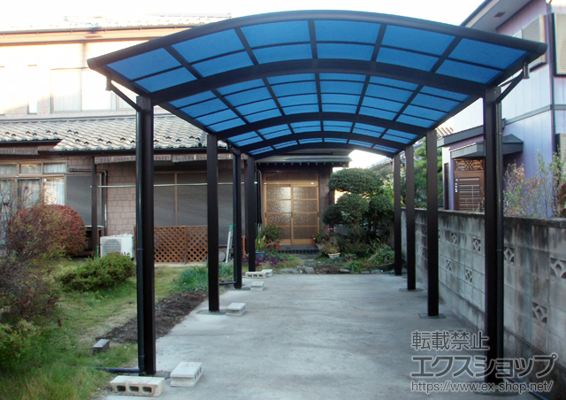 群馬県高崎市ののカーポート レイナワンポートグラン 縦連棟　積雪〜20cm対応 施工例