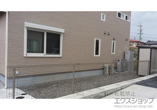 長野県飯田市ののフェンス・柵 ハイグリッドフェンス11型 フリーポールタイプ 施工例