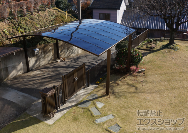 群馬県みどり市ののカーポート プレシオスポート ワイド 積雪〜20cm対応 施工例