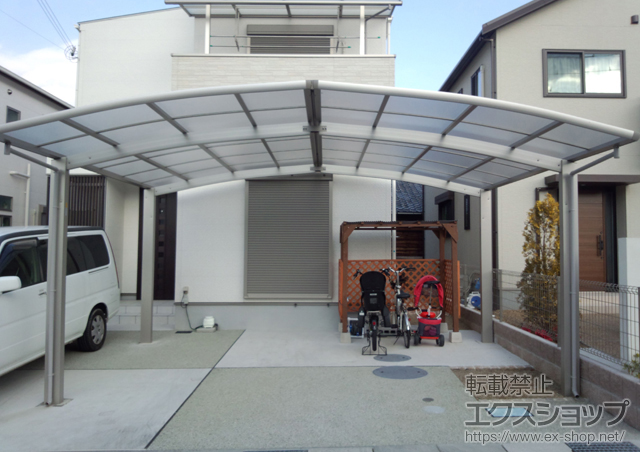 大阪府泉佐野市ののカーポート レイナポートグラン M合掌　積雪〜20cm対応 施工例