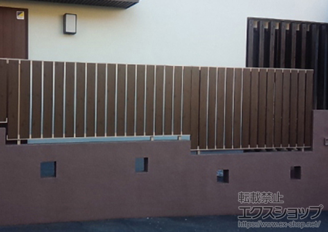 神奈川県鎌倉市ののフェンス・柵 マイリッシュA6型 たて板格子 フリー支柱タイプ 施工例