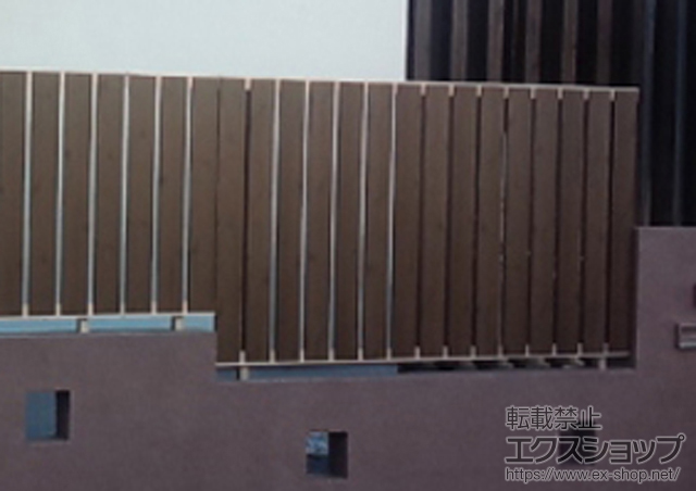 神奈川県鎌倉市ののフェンス・柵 マイリッシュA6型 たて板格子 フリー支柱タイプ 施工例