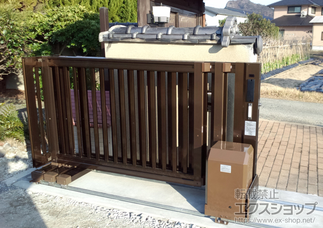 福岡県福岡市ののカーゲート スタックラインA1型 電動式 スチールレール仕様 施工例