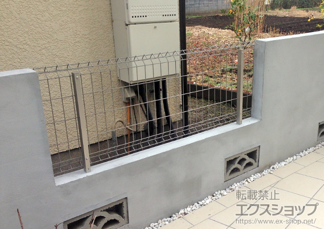 神奈川県相模原市ののフェンス・柵 イーネットフェンス1F型 自由柱タイプ 施工例