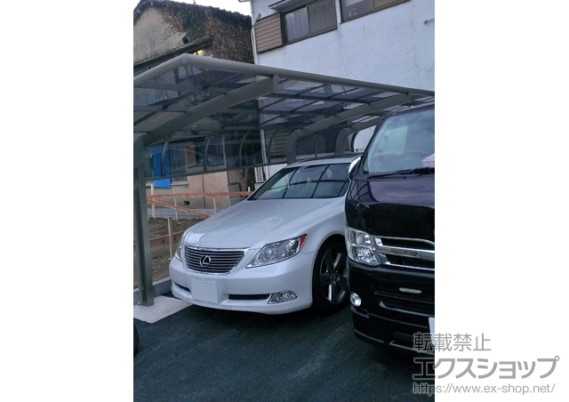 東京都板橋区のLIXIL リクシル（トステム）のカーポート テールポートシグマIII 延長 積雪〜20cm対応 施工例