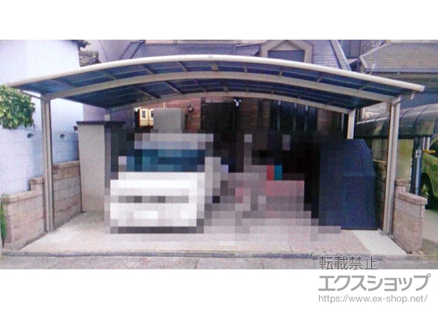 愛知県名古屋市のLIXIL リクシル（トステム）のカーポート カーブポートシグマIII ワイド 積雪〜20cm対応 施工例