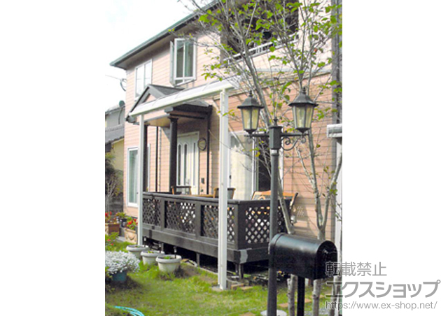 大分県大分市のLIXIL リクシル（トステム）のテラス屋根 ライザーテラスII R型 テラスタイプ 単体 積雪〜20cm対応 施工例