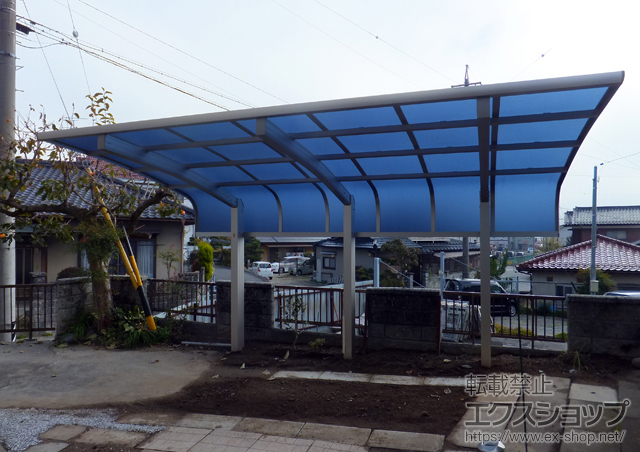 長野県飯田市ののカーポート レイナキャップポートグラン50　積雪〜50cm対応 施工例