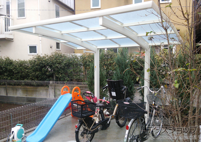 東京都狛江市ののサイクルポート・駐輪場 レイナポートグランミニ 積雪〜20cm対応 施工例