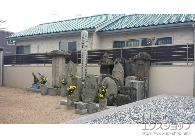 岡山県岡山市ののフェンス・柵 ジオーナフェンス YS型 マテリアルカラー フリーポールタイプ 施工例