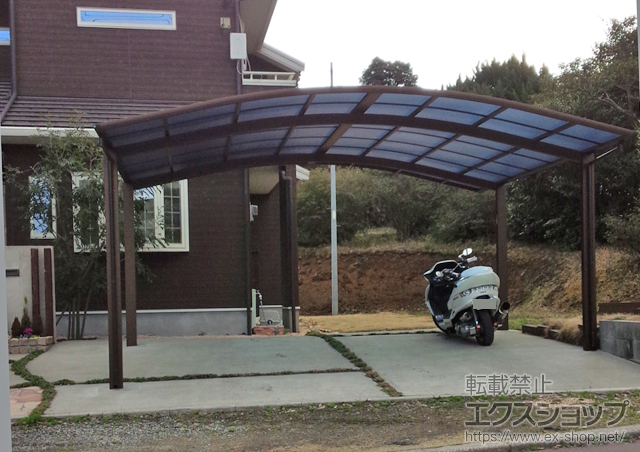 鹿児島県鹿児島市ののカーポート プレシオスポート ワイド 積雪〜20cm対応 施工例
