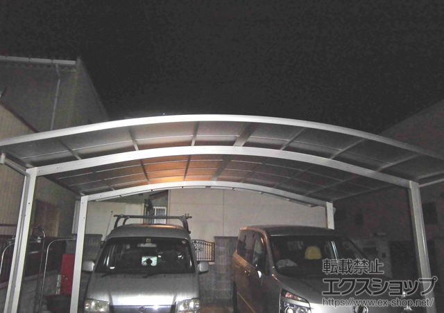 岐阜県羽島市ののカーポート プレシオスポート ワイド 積雪〜20cm対応 施工例