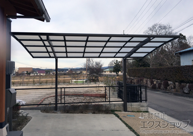 岐阜県加茂郡富加町のLIXIL リクシル（トステム）のカーポート カーブポートシグマIII 積雪〜20cm対応 施工例