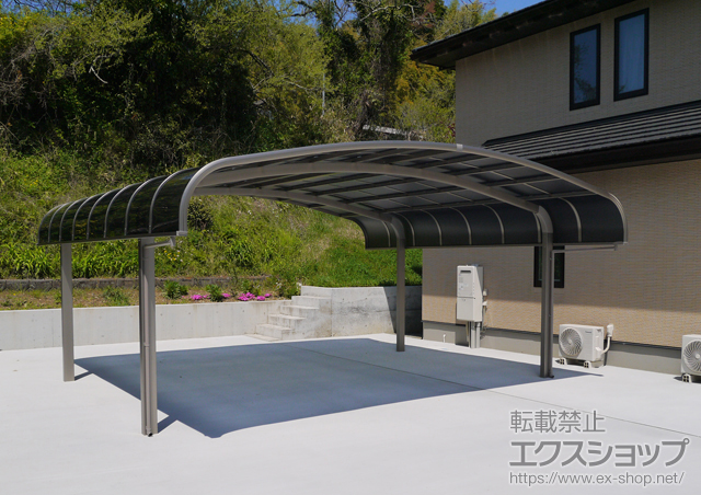 福島県いわき市のLIXIL リクシル（トステム）のカーポート テールポートシグマIII ワイド 積雪〜20cm対応 施工例