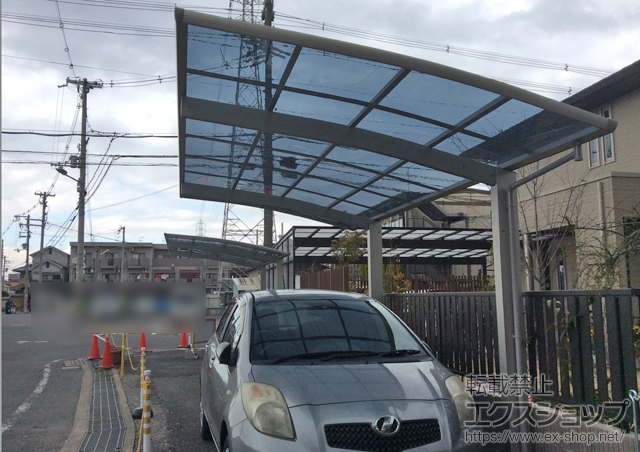 大阪府八尾市ののカーポート プレシオスポート 積雪〜20cm対応 施工例