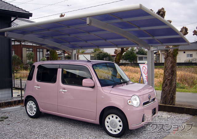 宮崎県児湯郡高鍋町ののカーポート プレシオスポート 積雪〜20cm対応＋着脱式補助柱 2本入×1 施工例