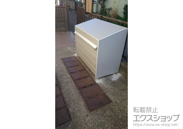 神奈川県川崎市ののゴミステーション ダストボックスミニ パネル床タイプ (DB-126P) 500L 施工例