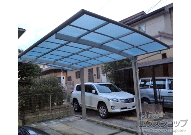 神奈川県横浜市ののカーポート レイナポートグラン　積雪〜20cm対応＋枯葉よけネット57用 施工例