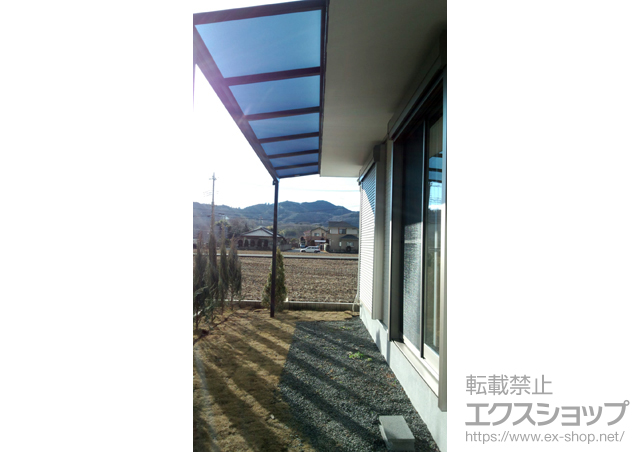 栃木県栃木市ののテラス屋根 ヴェクターテラス F型 テラスタイプ 単体 積雪〜20cm対応 施工例
