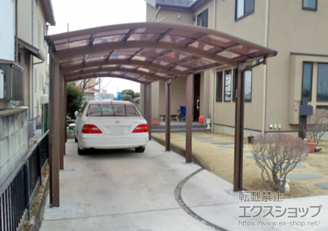 群馬県前橋市ののカーポート レイナワンポートグラン 縦連棟　積雪〜20cm対応 施工例
