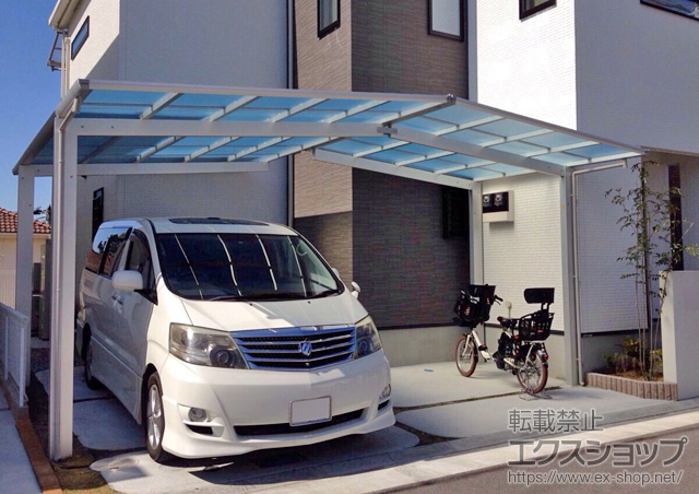 兵庫県明石市ののカーポート エフルージュグラン M合掌　積雪〜20cm対応 施工例