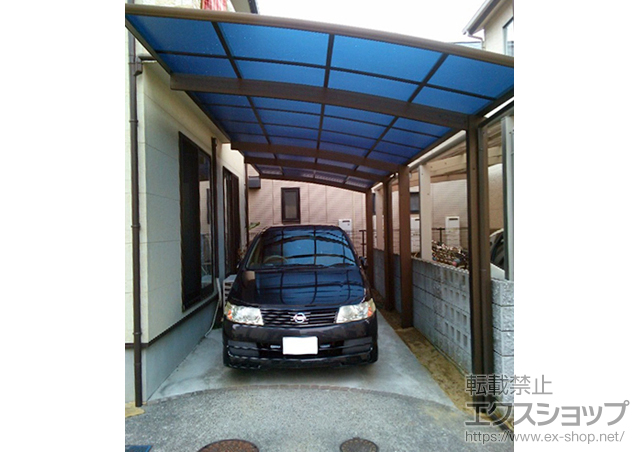 愛媛県松山市ののカーポート プレシオスポート 縦連棟 積雪〜20cm対応 施工例
