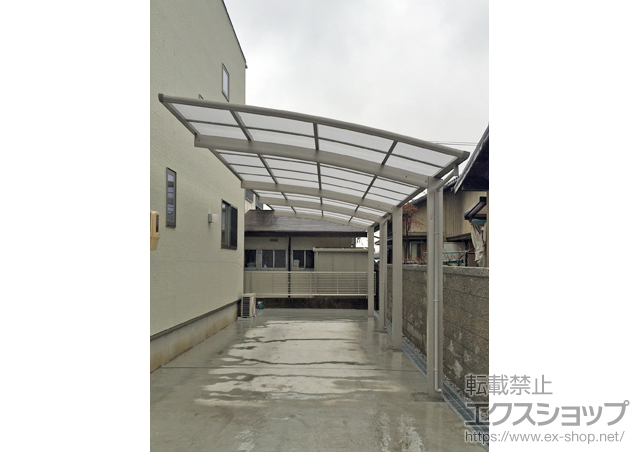 愛知県豊川市ののカーポート プレシオスポート 縦連棟 積雪〜20cm対応 施工例