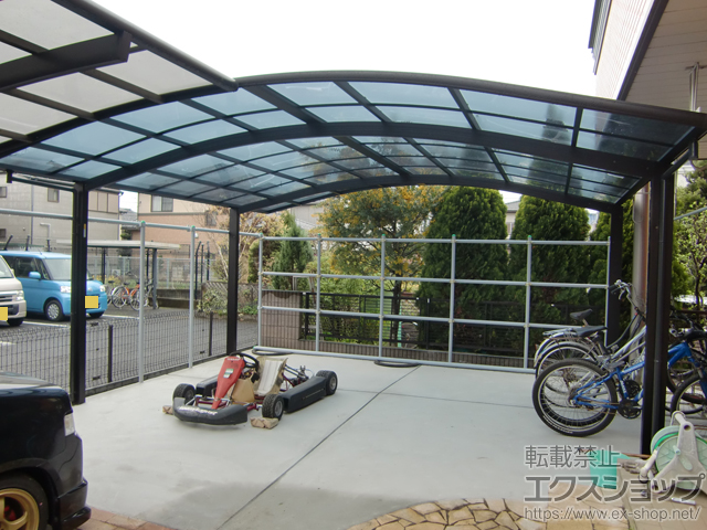 千葉県四街道市ののカーポート プレシオスポート ワイド 積雪〜20cm対応 施工例