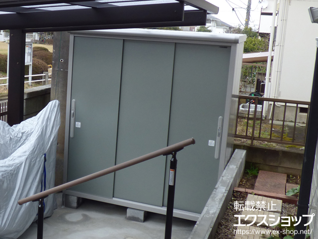 神奈川県横浜市のの物置・屋外倉庫 エスモ 一般型 1797×900×1959(ESD-1809AGL SI) 施工例