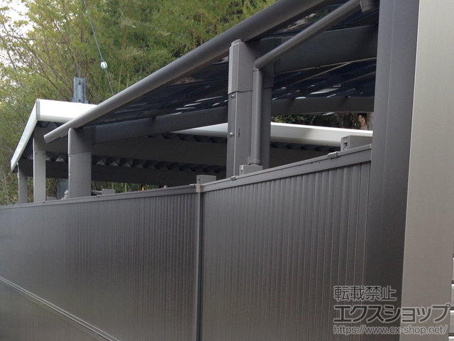 滋賀県栗東市のLIXIL リクシル（トステム）のカーポート カーブポートシグマIII 積雪〜20cm対応 施工例