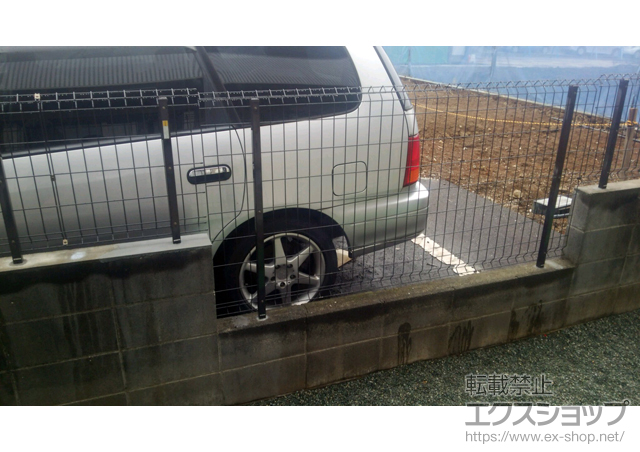 神奈川県川崎市ののフェンス・柵 イーネットフェンス1F型 自由柱タイプ 施工例