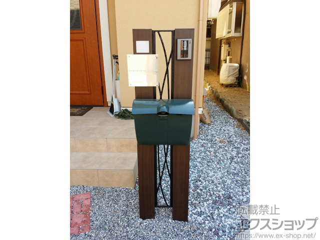 愛知県みよし市のの機能門柱・ポスト ルシアスポストユニット BW01型 施工例