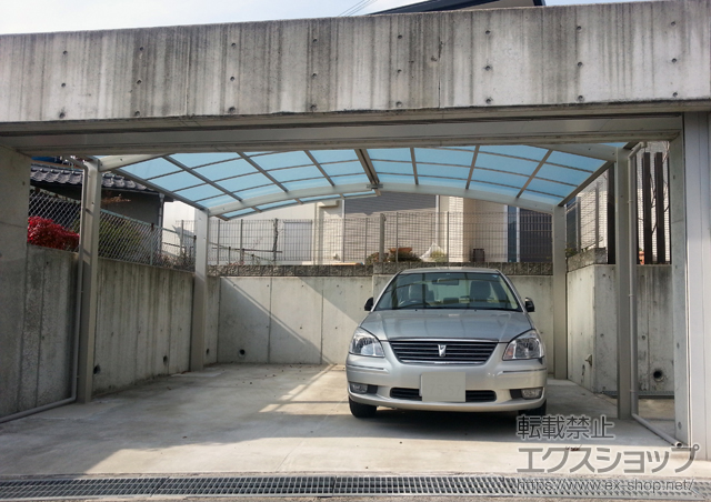 奈良県生駒市ののカーポート レイナポートグラン M合掌　積雪〜20cm対応 施工例