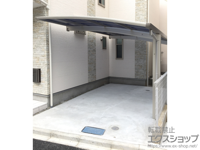 東京都新宿区ののカーポート プレシオスポート 積雪〜20cm対応＋着脱式補助柱 施工例