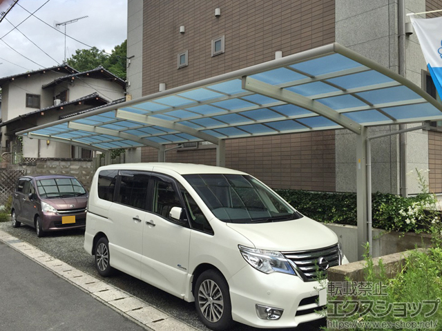 岡山県岡山市ののカーポート レイナポートグラン 縦連棟　積雪〜20cm対応 施工例