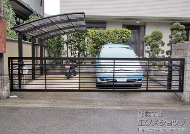 京都府京都市ののカーゲート ワイドオーバードアS1型 電動式 51-10 施工例