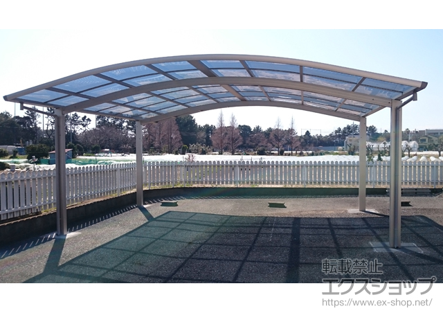 神奈川県茅ヶ崎市ののカーポート プレシオスポート ワイド 積雪〜20cm対応 施工例