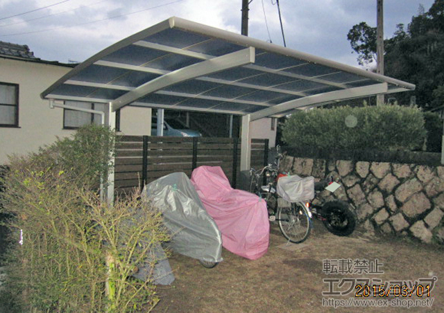 広島県廿日市市ののカーポート プレシオスポート 積雪〜20cm対応 施工例