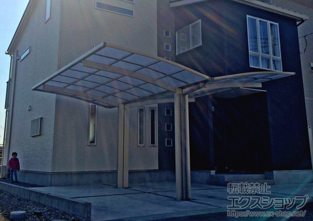 栃木県宇都宮市ののカーポート プレシオスポート Y合掌 積雪〜20cm対応 施工例