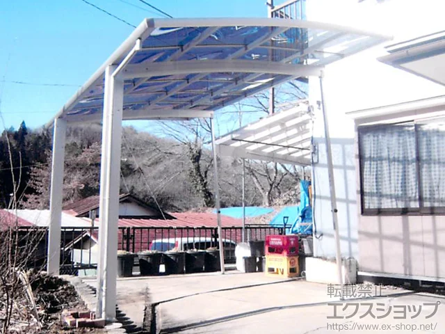 岩手県一関市のYKKAPのカーポート レイナポートグラン　積雪～20cm対応＋着脱式サポート 施工例