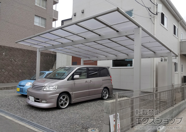 福岡県糸島市ののカーポート エフルージュ ツイン 積雪〜20cm対応 施工例